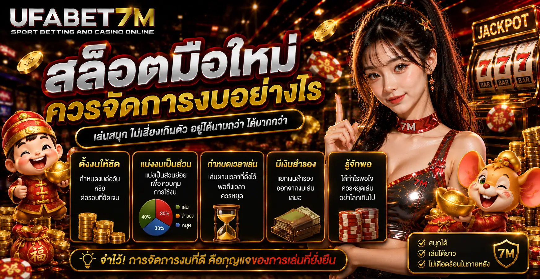 สล็อตมือใหม่ ควรจัดการงบอย่างไร